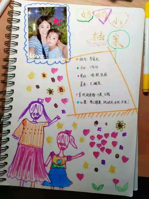 望城幼儿园大一班"三八女神节"档案制作活动,感恩最美的妈妈!