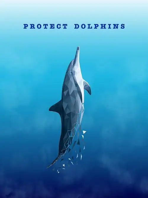 插画protectdolphins保护海豚